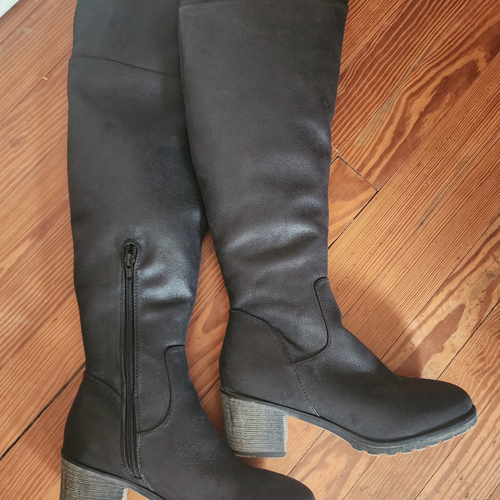 SO Sled Women's Black Tall Over The Knee Boots